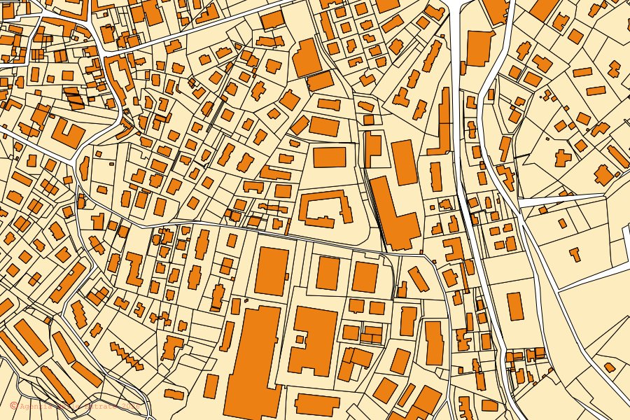 Mappa catastale del centro di Lipomo: particelle e fabbricati, cartografia Agenzia delle Entrate