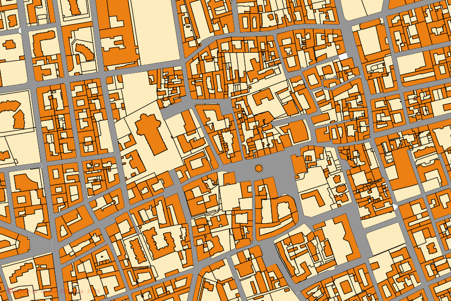 Mappa catastale del centro di Lissone: particelle e fabbricati, cartografia Agenzia delle Entrate