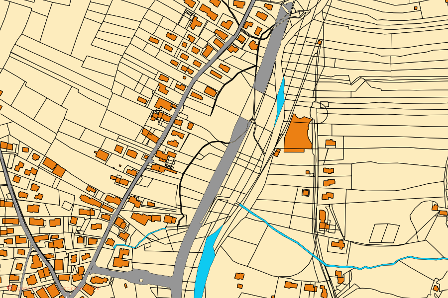 Mappa catastale del centro di Livigno: particelle e fabbricati, cartografia Agenzia delle Entrate