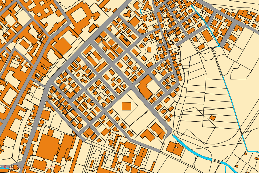 Mappa catastale del centro di Lodi: particelle e fabbricati, cartografia Agenzia delle Entrate