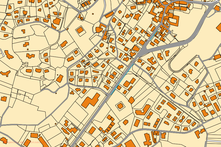 Mappa catastale del centro di Longone al Segrino: particelle e fabbricati, cartografia Agenzia delle Entrate