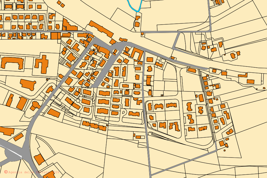 Mappa catastale del centro di Loreto: particelle e fabbricati, cartografia Agenzia delle Entrate