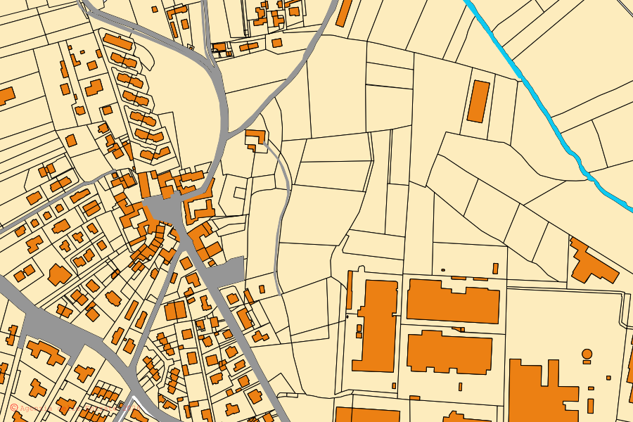 Mappa catastale del centro di Luisago: particelle e fabbricati, cartografia Agenzia delle Entrate