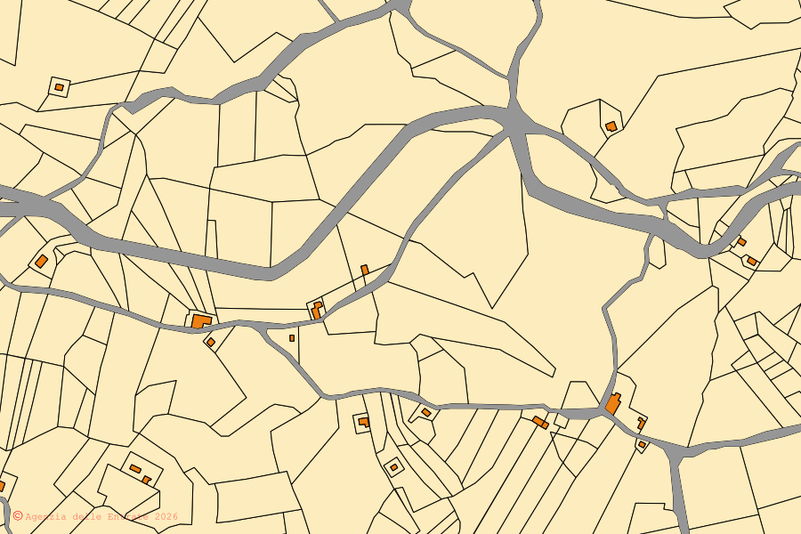 Mappa catastale del centro di Lupara: particelle e fabbricati, cartografia Agenzia delle Entrate