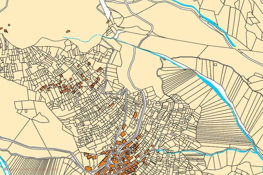 Mappa catastale del centro di Maccagno con Pino e Veddasca: particelle e fabbricati, cartografia Agenzia delle Entrate
