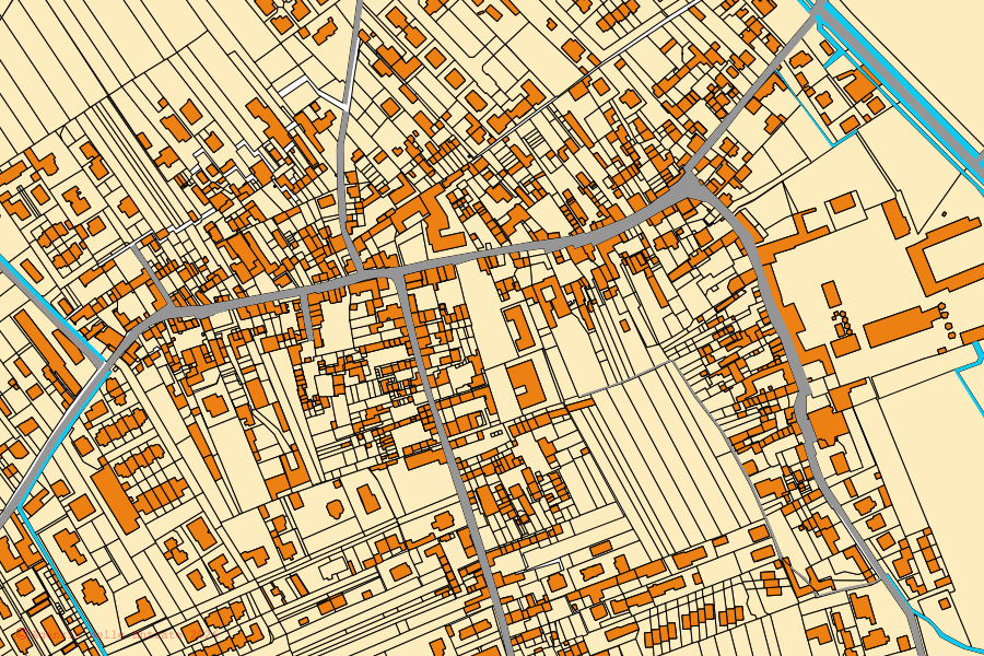 Mappa catastale del centro di Magherno: particelle e fabbricati, cartografia Agenzia delle Entrate