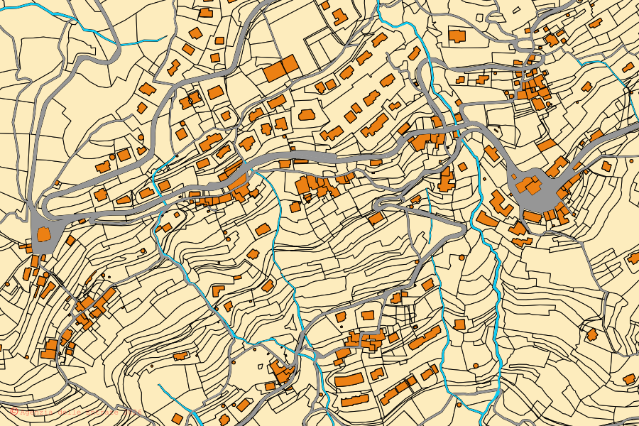 Mappa catastale del centro di Magliolo: particelle e fabbricati, cartografia Agenzia delle Entrate