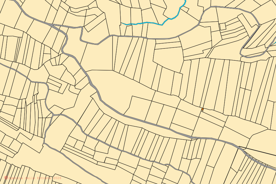 Mappa catastale del centro di Magnano: particelle e fabbricati, cartografia Agenzia delle Entrate