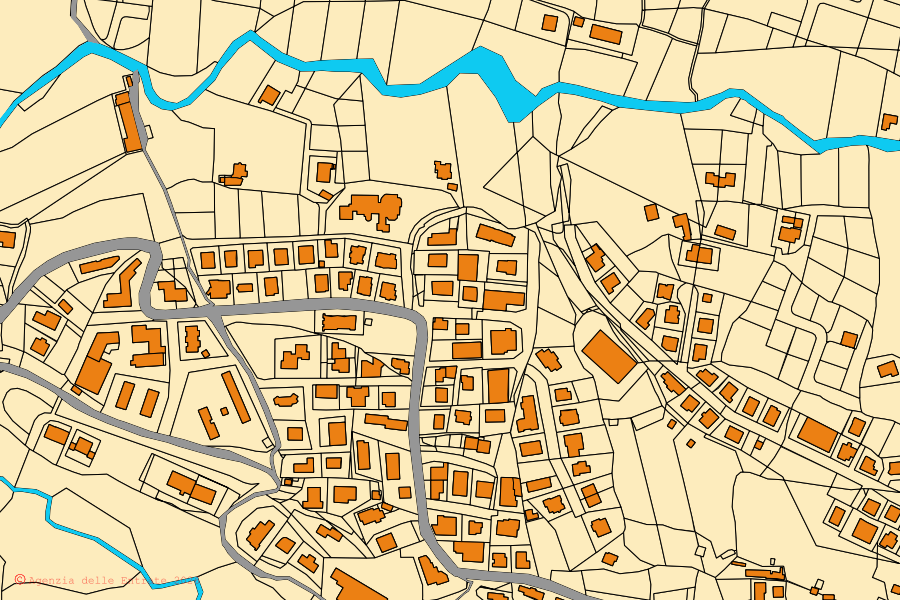 Mappa catastale del centro di Maida: particelle e fabbricati, cartografia Agenzia delle Entrate