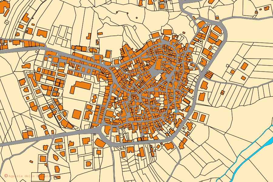 Mappa catastale del centro di Maierato: particelle e fabbricati, cartografia Agenzia delle Entrate