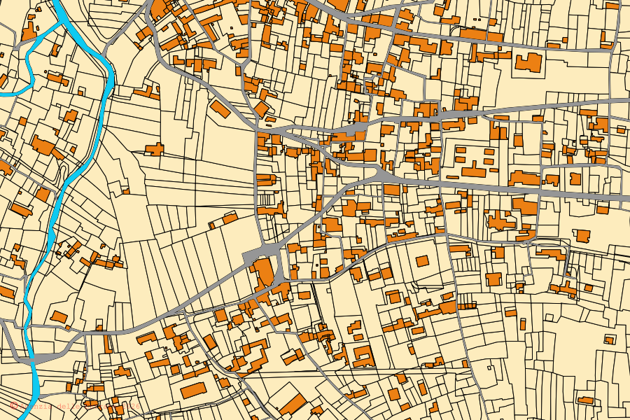 Mappa catastale del centro di Malfa: particelle e fabbricati, cartografia Agenzia delle Entrate