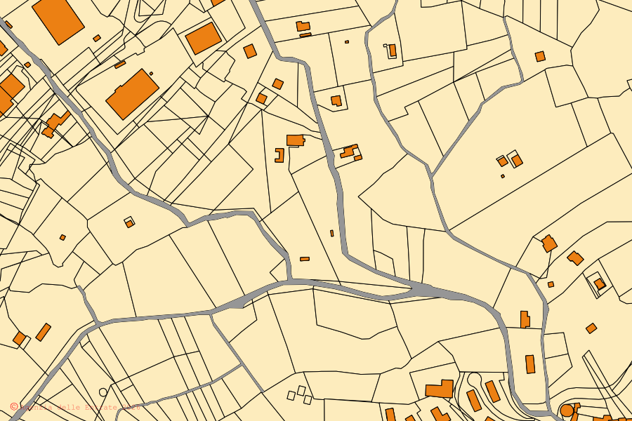 Mappa catastale del centro di Manocalzati: particelle e fabbricati, cartografia Agenzia delle Entrate