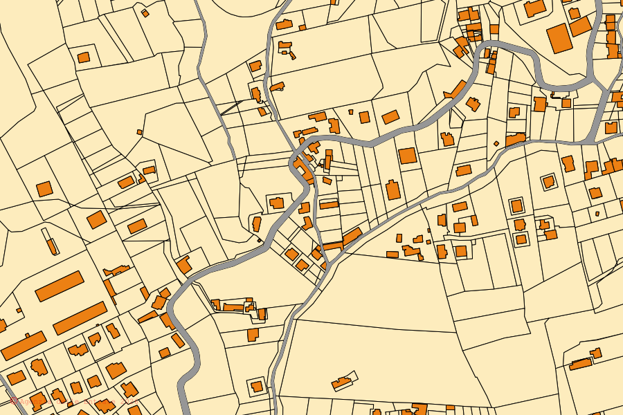 Mappa catastale del centro di Marano di Napoli: particelle e fabbricati, cartografia Agenzia delle Entrate