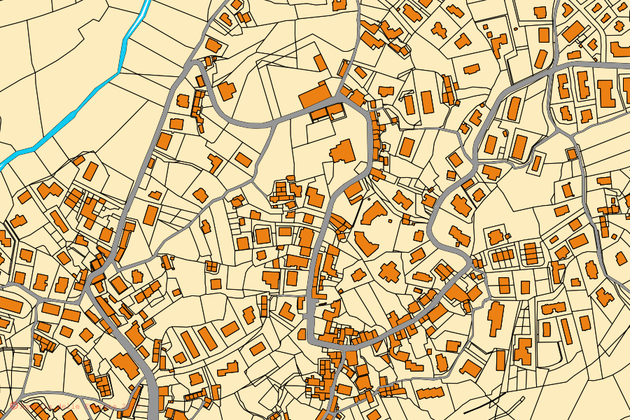 Mappa catastale del centro di Marano Marchesato: particelle e fabbricati, cartografia Agenzia delle Entrate