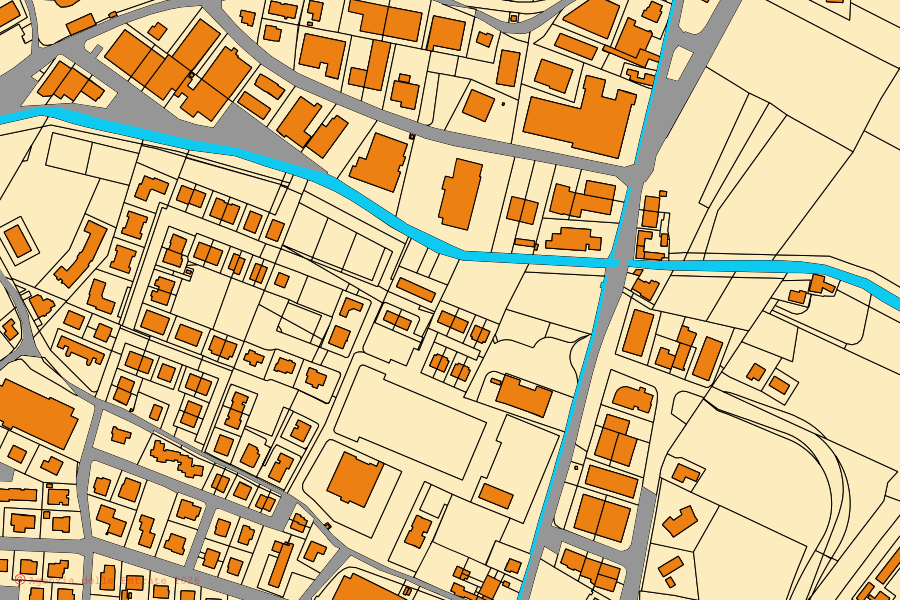 Mappa catastale del centro di Marano sul Panaro: particelle e fabbricati, cartografia Agenzia delle Entrate