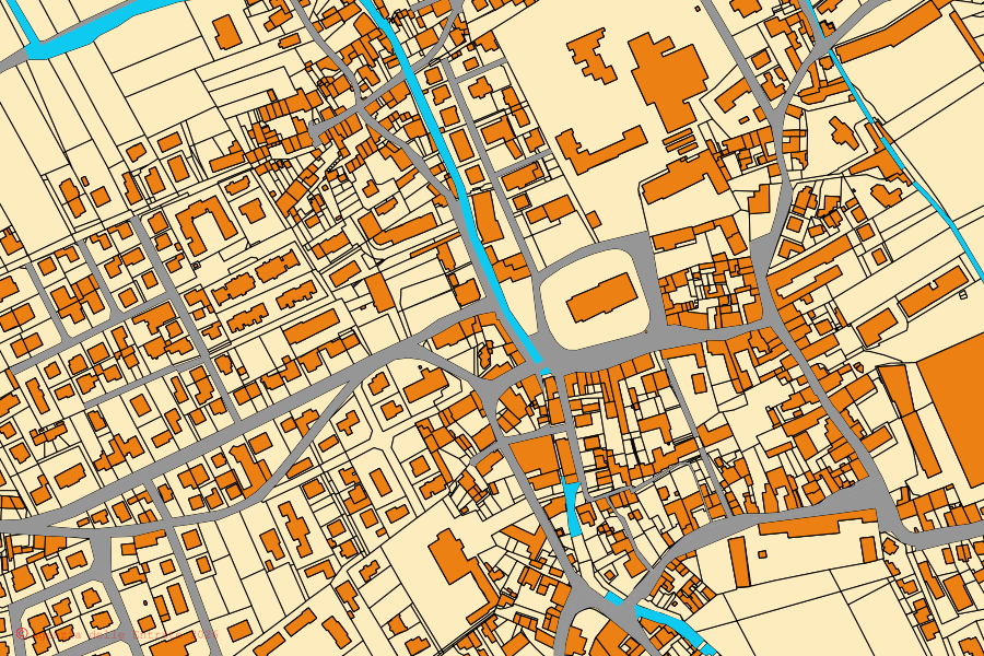 Mappa catastale del centro di Marano Vicentino: particelle e fabbricati, cartografia Agenzia delle Entrate