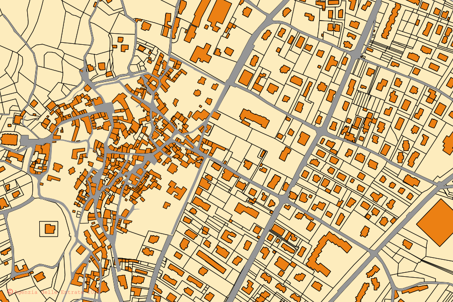 Mappa catastale del centro di Marchirolo: particelle e fabbricati, cartografia Agenzia delle Entrate