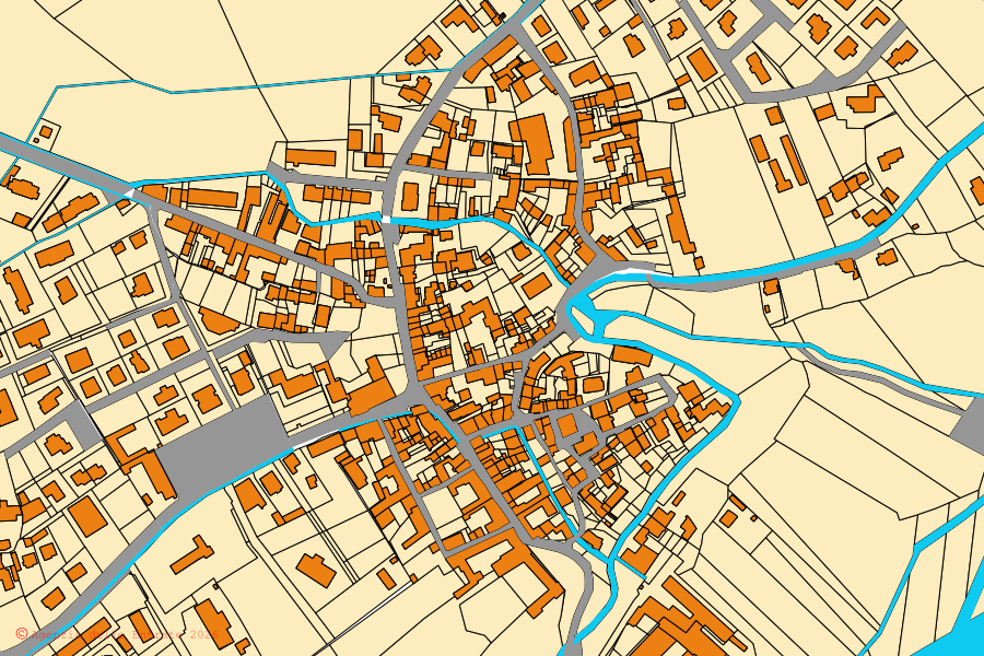 Mappa catastale del centro di Margarita: particelle e fabbricati, cartografia Agenzia delle Entrate
