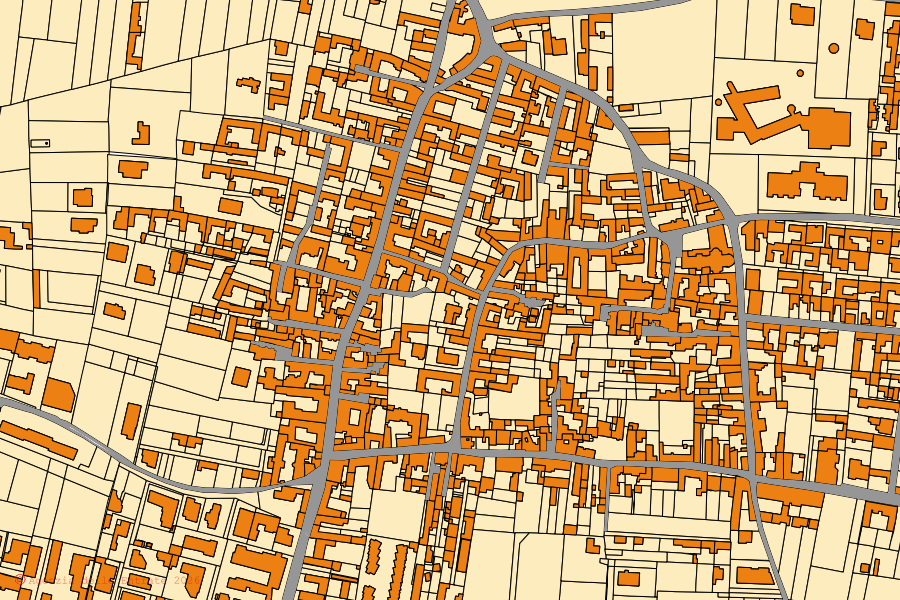 Mappa catastale del centro di Marigliano: particelle e fabbricati, cartografia Agenzia delle Entrate