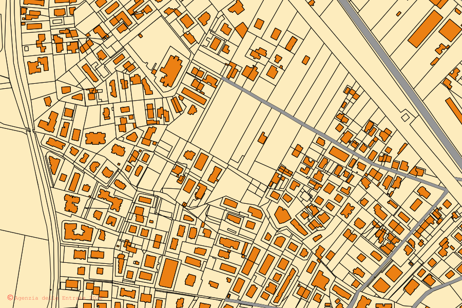 Mappa catastale del centro di Marino: particelle e fabbricati, cartografia Agenzia delle Entrate