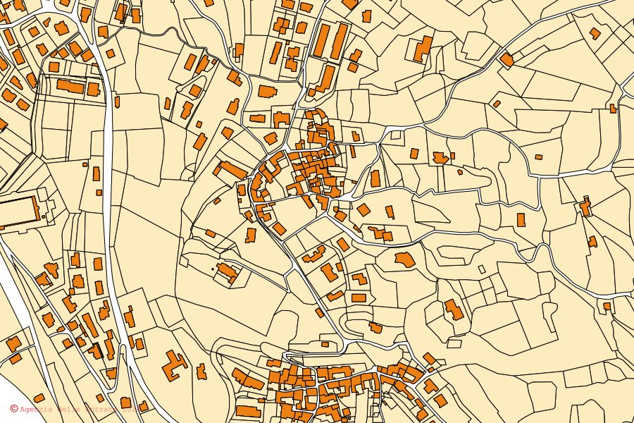 Mappa catastale del centro di Marone: particelle e fabbricati, cartografia Agenzia delle Entrate