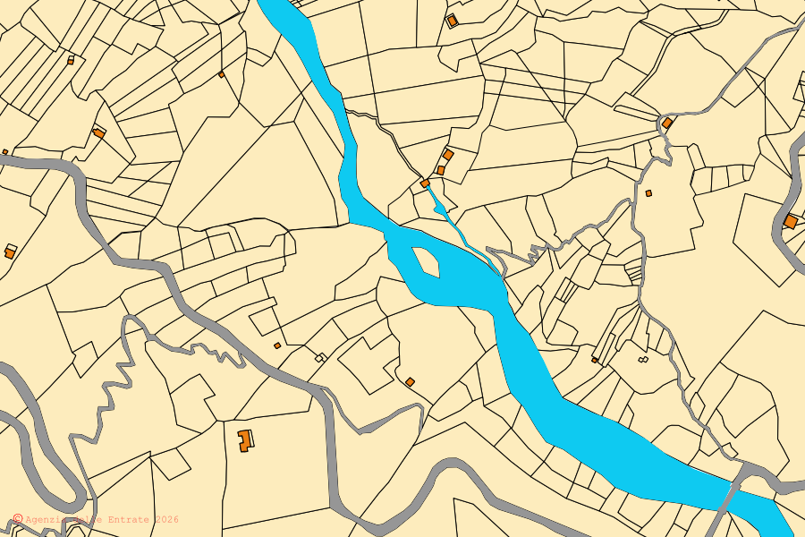 Mappa catastale del centro di Martirano: particelle e fabbricati, cartografia Agenzia delle Entrate