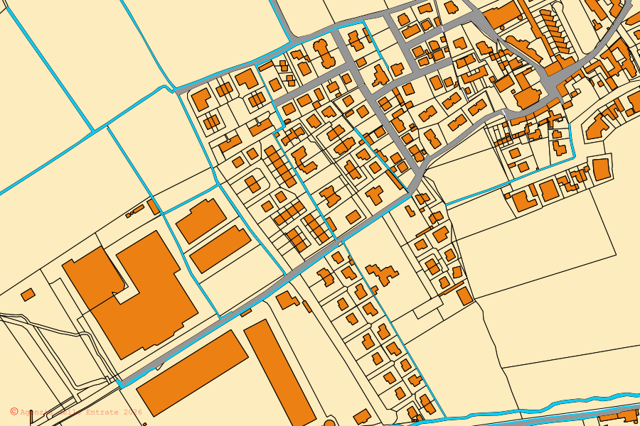 Mappa catastale del centro di Marudo: particelle e fabbricati, cartografia Agenzia delle Entrate