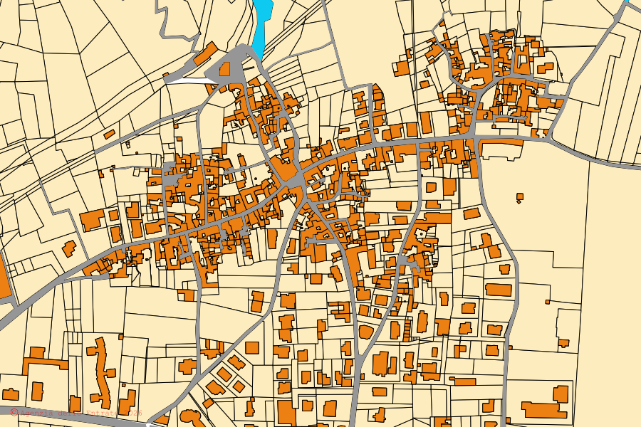 Mappa catastale del centro di Marzano di Nola: particelle e fabbricati, cartografia Agenzia delle Entrate