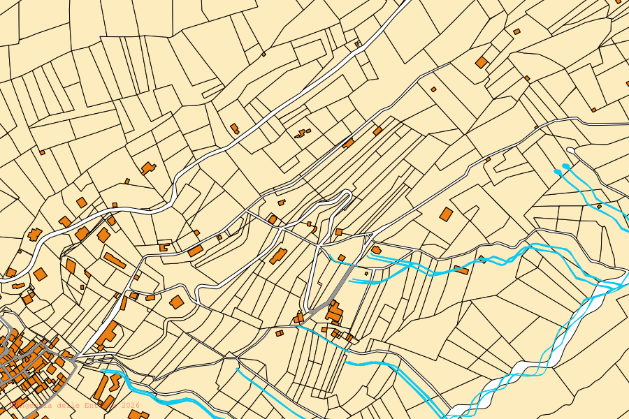 Mappa catastale del centro di Marzio: particelle e fabbricati, cartografia Agenzia delle Entrate