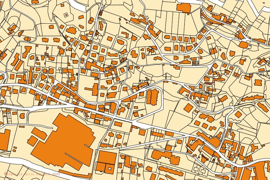 Mappa catastale del centro di Maslianico: particelle e fabbricati, cartografia Agenzia delle Entrate