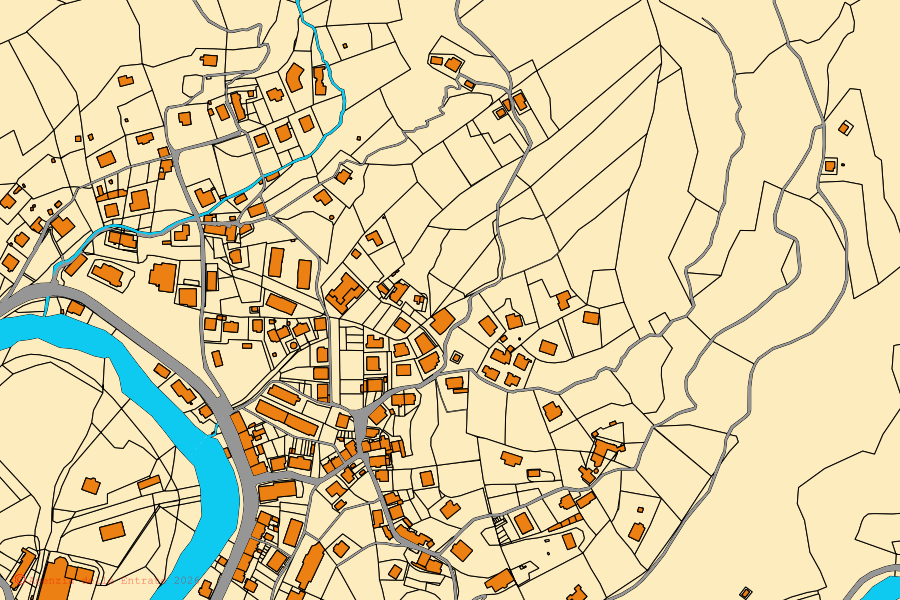 Mappa catastale del centro di Masone: particelle e fabbricati, cartografia Agenzia delle Entrate