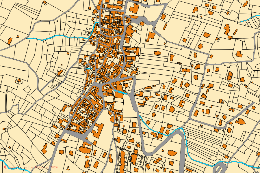 Mappa catastale del centro di Massino Visconti: particelle e fabbricati, cartografia Agenzia delle Entrate
