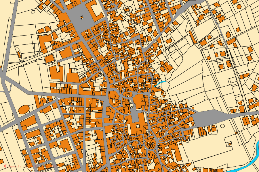 Mappa catastale del centro di Matino: particelle e fabbricati, cartografia Agenzia delle Entrate