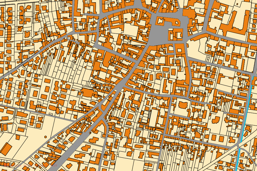 Mappa catastale del centro di Mede: particelle e fabbricati, cartografia Agenzia delle Entrate