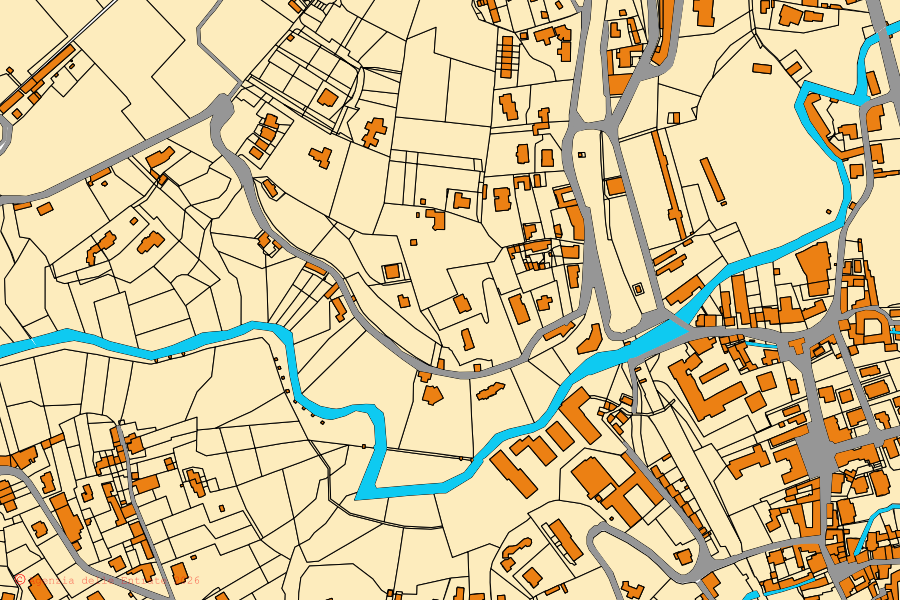 Mappa catastale del centro di Meina: particelle e fabbricati, cartografia Agenzia delle Entrate