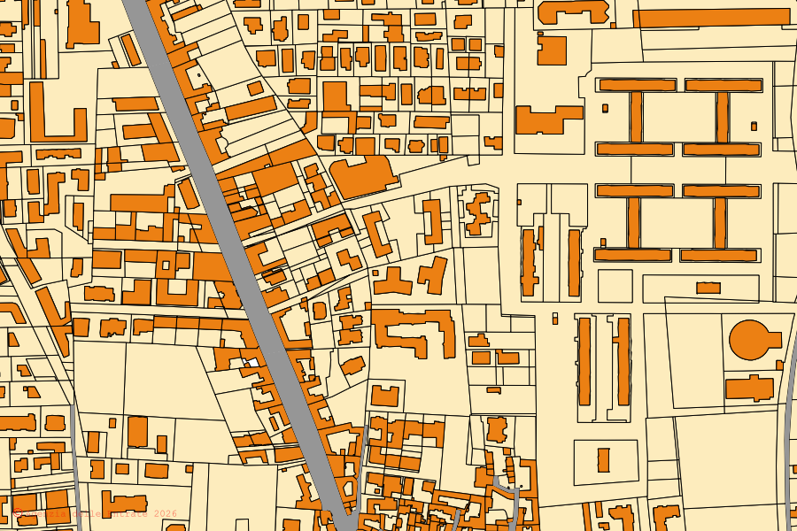 Mappa catastale del centro di Melito di Napoli: particelle e fabbricati, cartografia Agenzia delle Entrate