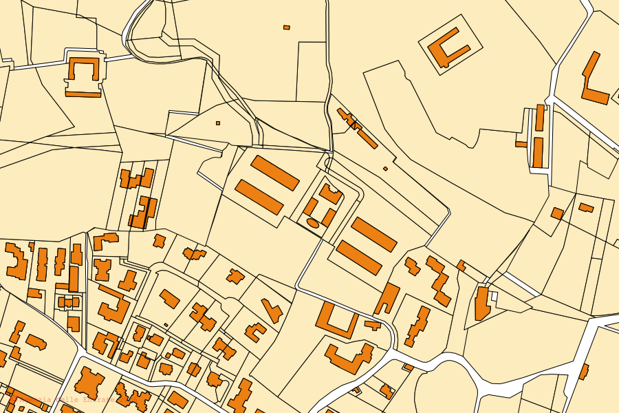 Mappa catastale del centro di Merate: particelle e fabbricati, cartografia Agenzia delle Entrate