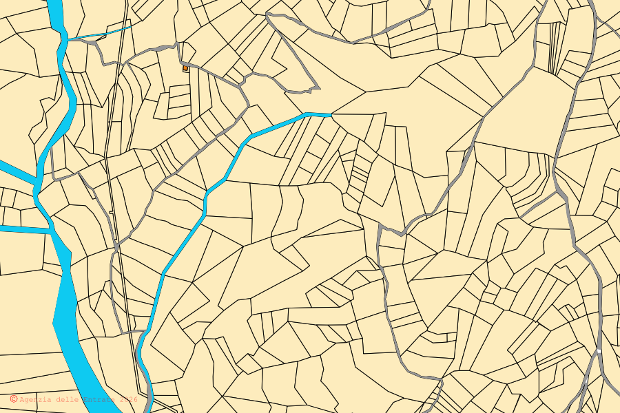 Mappa catastale del centro di Micigliano: particelle e fabbricati, cartografia Agenzia delle Entrate