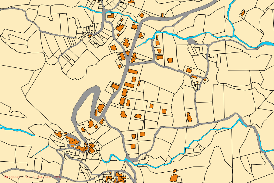Mappa catastale del centro di Mignano Monte Lungo: particelle e fabbricati, cartografia Agenzia delle Entrate