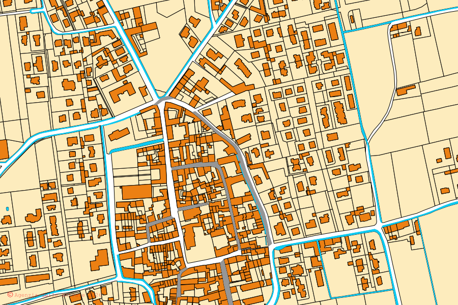 Mappa catastale del centro di Misano di Gera d'Adda: particelle e fabbricati, cartografia Agenzia delle Entrate