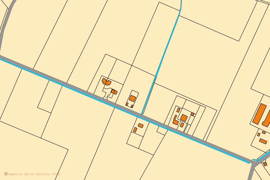 Mappa catastale del centro di Modena: particelle e fabbricati, cartografia Agenzia delle Entrate
