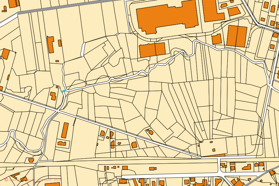 Mappa catastale del centro di Molteno: particelle e fabbricati, cartografia Agenzia delle Entrate