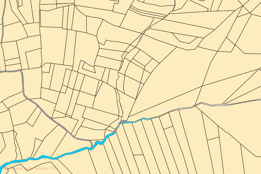 Mappa catastale del centro di Montalto Pavese: particelle e fabbricati, cartografia Agenzia delle Entrate