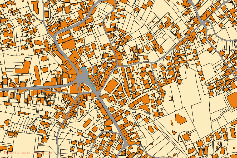 Mappa catastale del centro di Monte di Procida: particelle e fabbricati, cartografia Agenzia delle Entrate