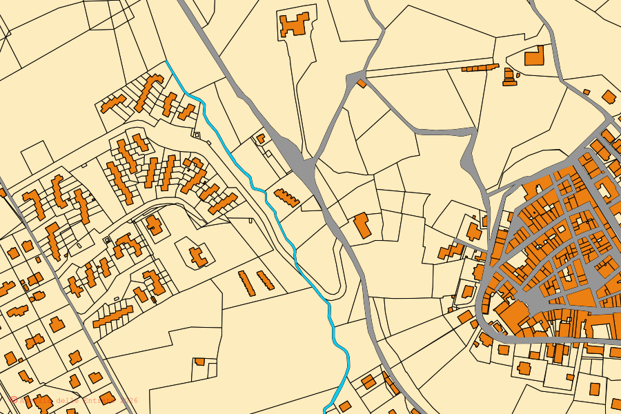 Mappa catastale del centro di Monte Porzio Catone: particelle e fabbricati, cartografia Agenzia delle Entrate