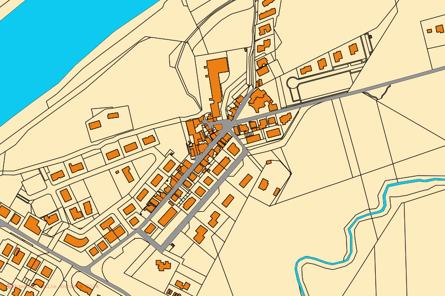 Mappa catastale del centro di Monte San Giusto: particelle e fabbricati, cartografia Agenzia delle Entrate