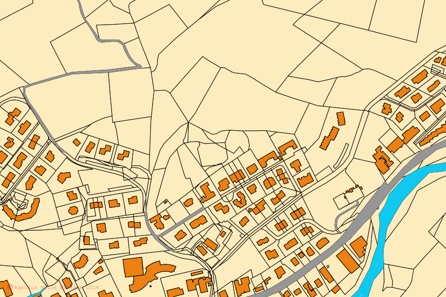 Mappa catastale del centro di Monte San Pietro: particelle e fabbricati, cartografia Agenzia delle Entrate