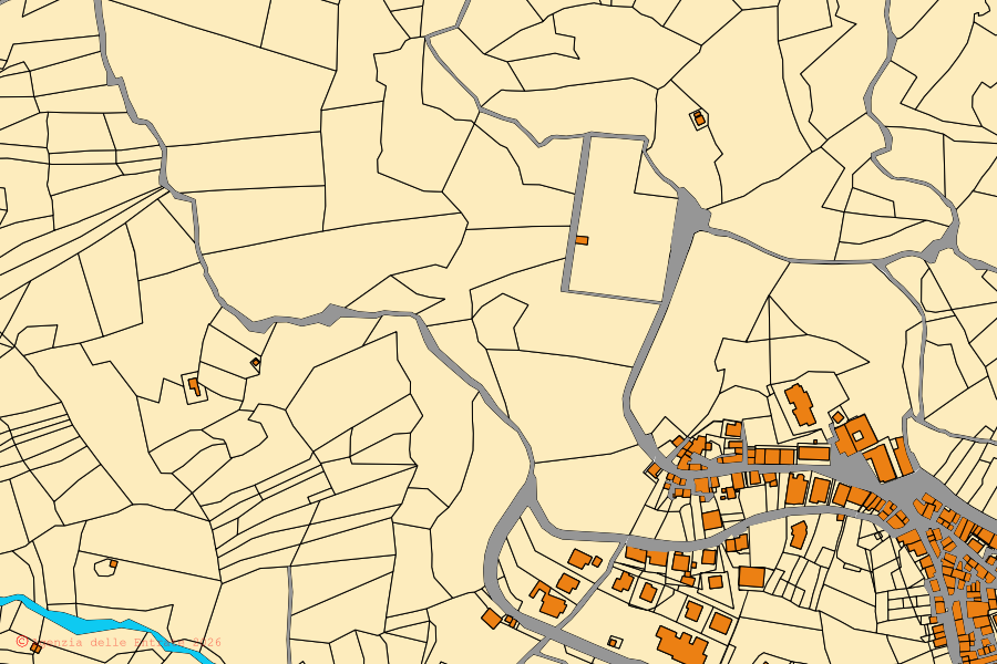 Mappa catastale del centro di Montefalcone nel Sannio: particelle e fabbricati, cartografia Agenzia delle Entrate