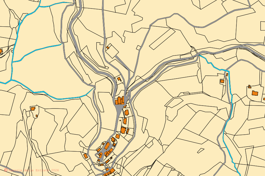 Mappa catastale del centro di Montefelcino: particelle e fabbricati, cartografia Agenzia delle Entrate
