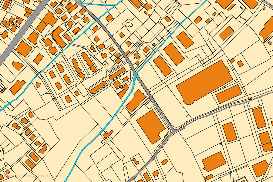 Mappa catastale del centro di Monteforte Irpino: particelle e fabbricati, cartografia Agenzia delle Entrate